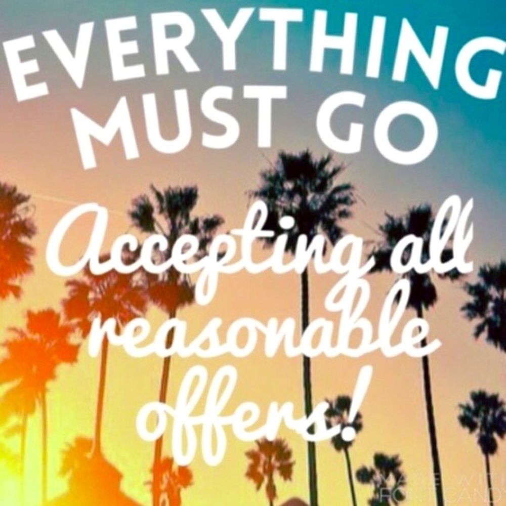 Moving sale, reasonable offers will be considered!